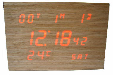 [AUTO BOX]WOOD Digital Clock